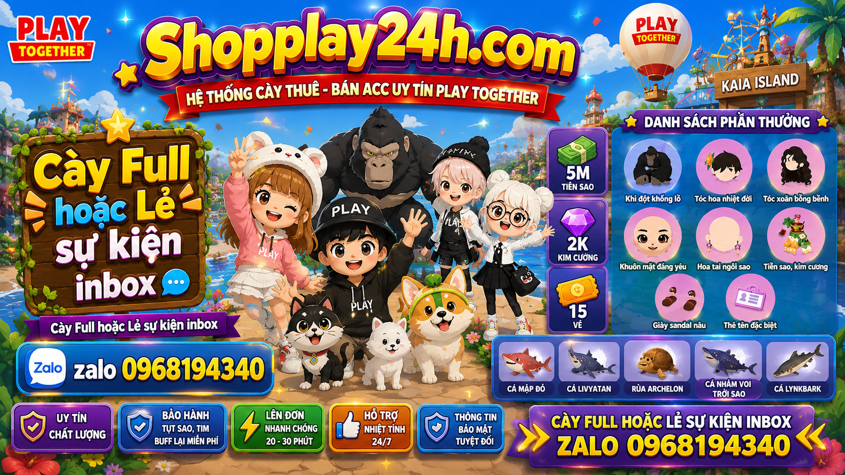 Gói 6h treo ( yêu cầu có gói bán nhanh )